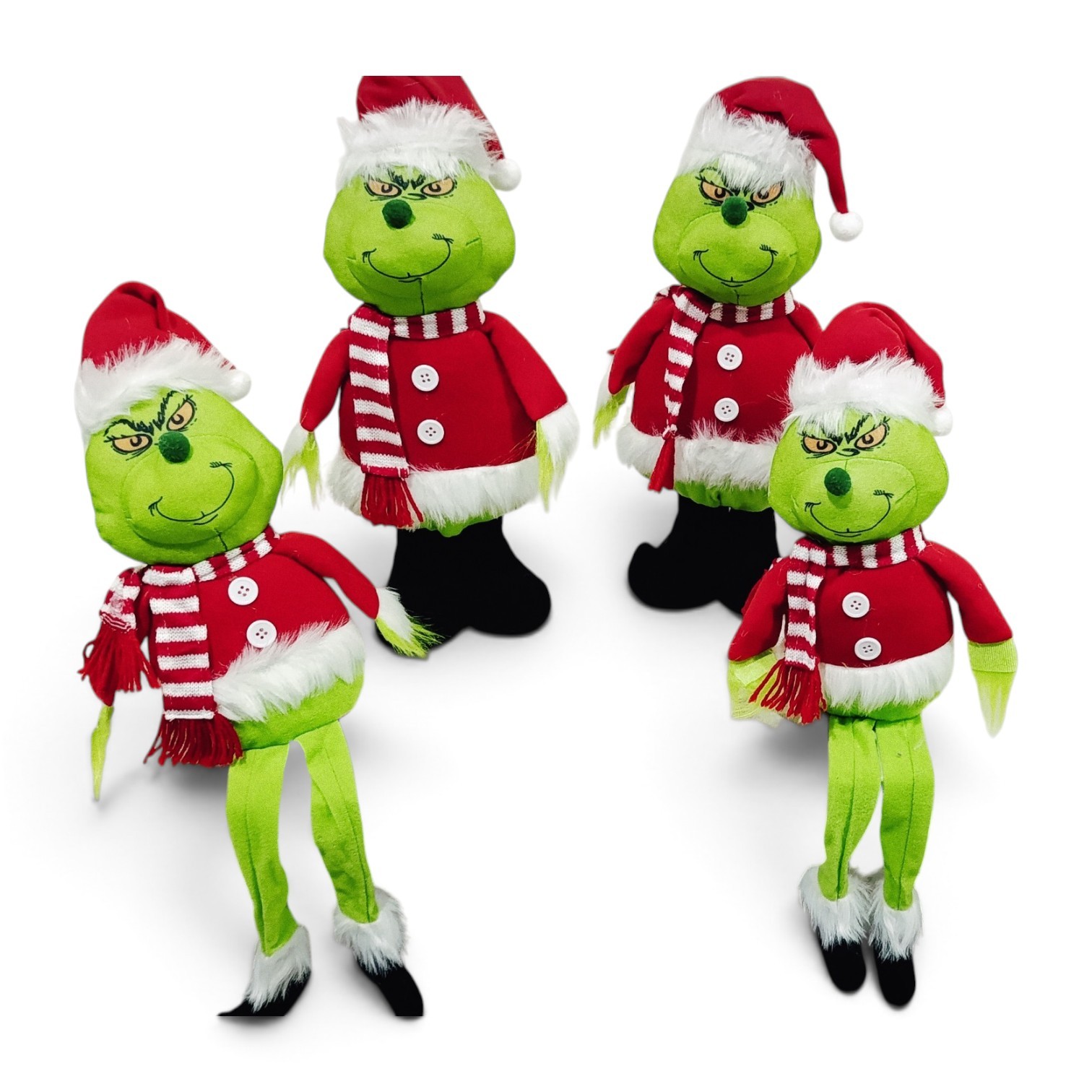 Adorno Navideño Flexible del Grinch (Para Repisas o Ventanas)