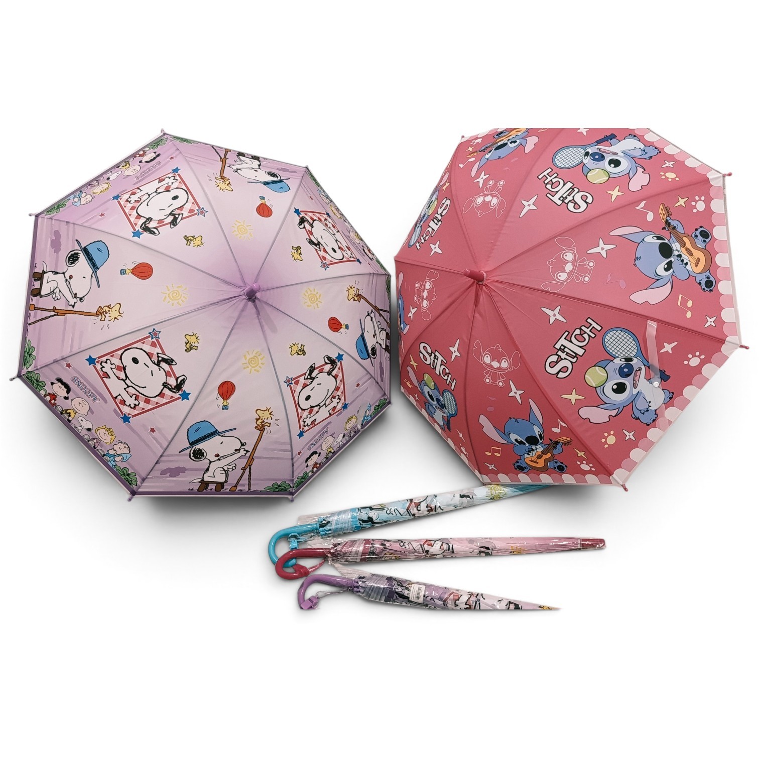 Sombrilla Infantil de Bastón con Personajes (Tela Impermeable)