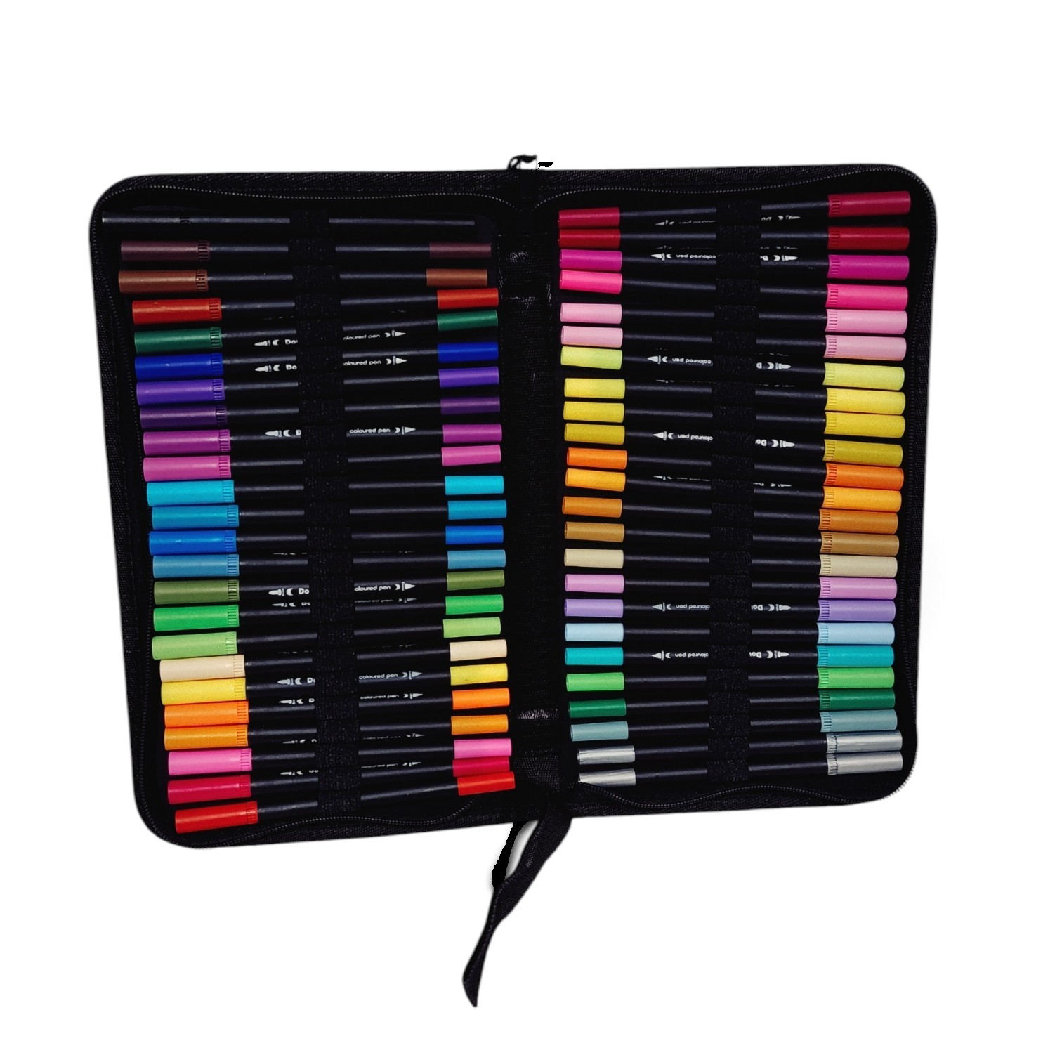 Set de Plumones Doble Punta con Estuche (48 Piezas)