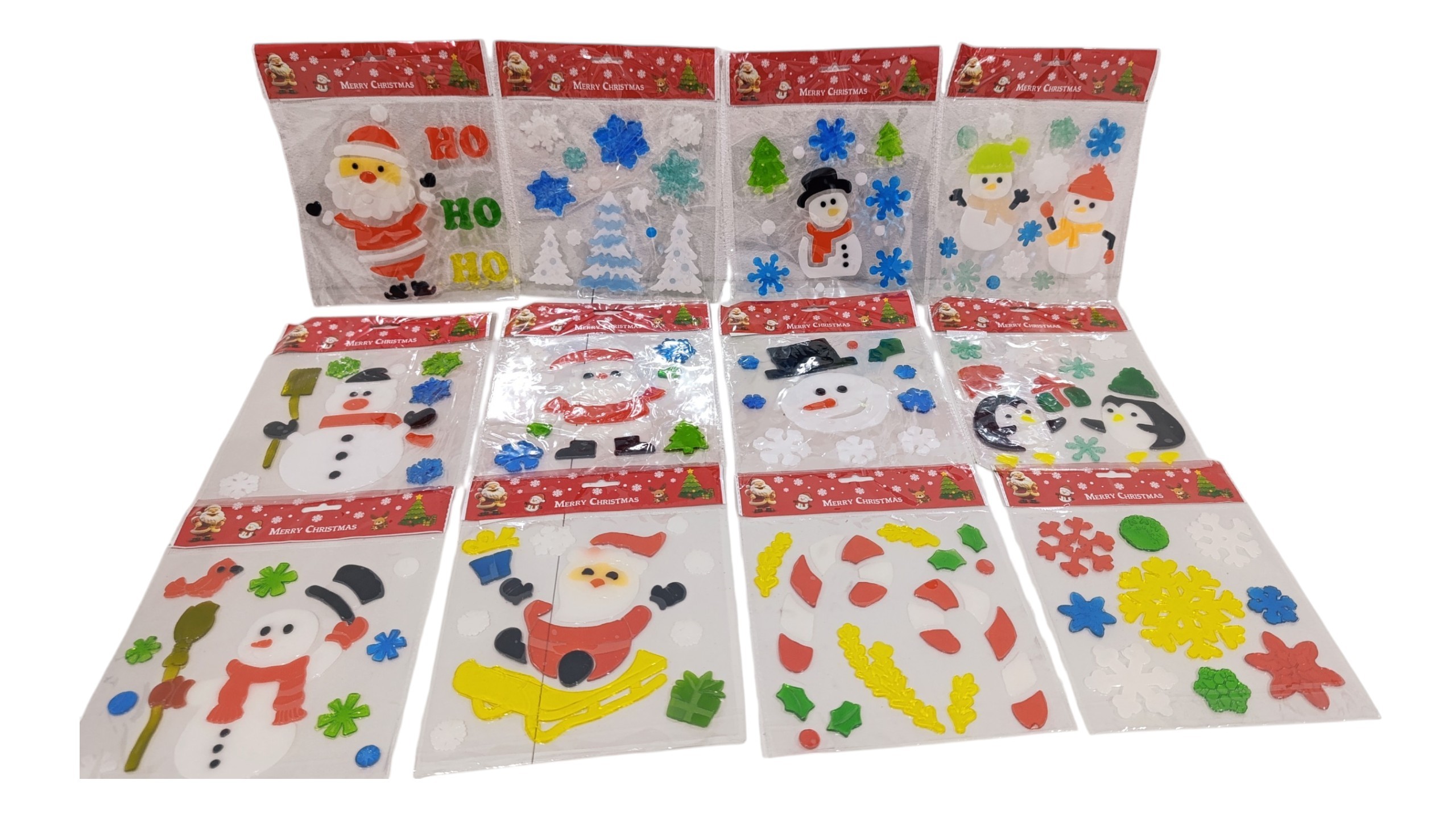 Stickers / Calcomanías Navideñas en Gel para Ventana